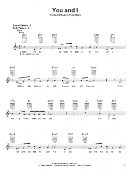 page one of You And I (Easy Guitar)