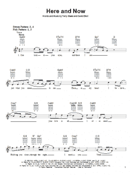 page one of Here And Now (Easy Guitar)