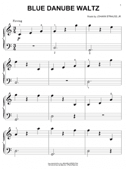 page one of Blue Danube Waltz (Big Note Piano)