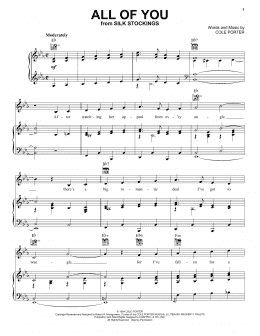 page one of All Of You (Piano, Vocal & Guitar Chords (Right-Hand Melody))