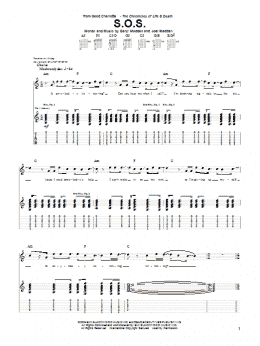 page one of S.O.S. (Guitar Tab)