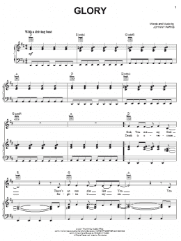 page one of Glory (Piano, Vocal & Guitar Chords (Right-Hand Melody))