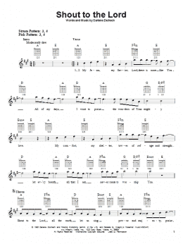 page one of Shout To The Lord (Easy Guitar)