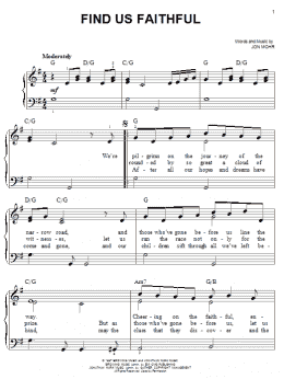 page one of Find Us Faithful (Easy Piano)