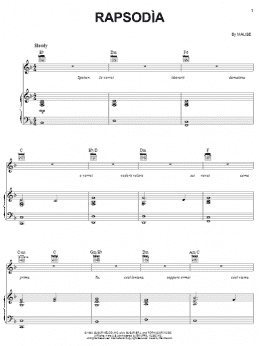 page one of Rapsodia (Piano, Vocal & Guitar Chords (Right-Hand Melody))