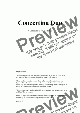 page one of Concertina Duo