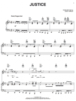 page one of Justice (Piano, Vocal & Guitar Chords (Right-Hand Melody))