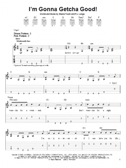 page one of I'm Gonna Getcha Good! (Easy Guitar Tab)