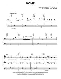 page one of Home (Piano & Vocal)