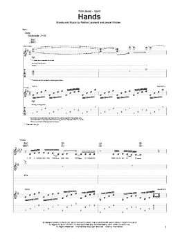 page one of Hands (Guitar Tab)