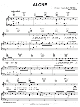 page one of Alone (Piano, Vocal & Guitar Chords (Right-Hand Melody))