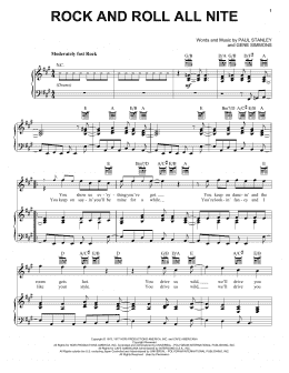 page one of Rock And Roll All Nite (Piano, Vocal & Guitar Chords (Right-Hand Melody))