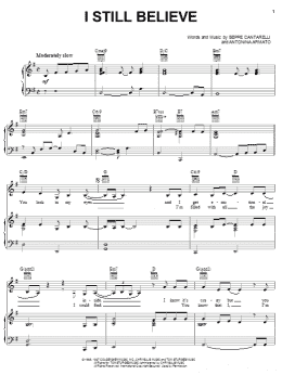 page one of I Still Believe (Piano, Vocal & Guitar Chords (Right-Hand Melody))