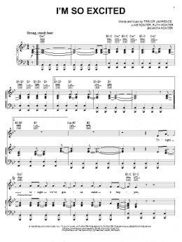 page one of I'm So Excited (Piano, Vocal & Guitar Chords (Right-Hand Melody))