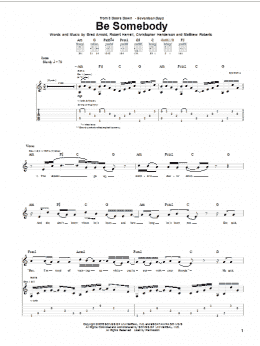 page one of Be Somebody (Guitar Tab)