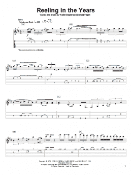 page one of Reeling In The Years (Guitar Tab (Single Guitar))