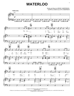 page one of Waterloo (Piano, Vocal & Guitar Chords (Right-Hand Melody))