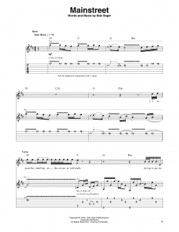 page one of Mainstreet (Guitar Tab (Single Guitar))