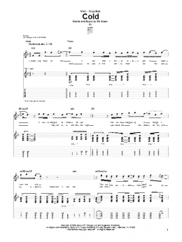 page one of Cold (Guitar Tab)