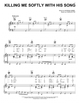 page one of Killing Me Softly With His Song (Piano, Vocal & Guitar Chords (Right-Hand Melody))