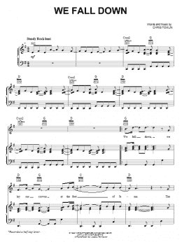 page one of We Fall Down (Piano, Vocal & Guitar Chords (Right-Hand Melody))