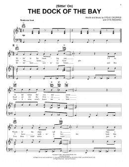 page one of (Sittin' On) The Dock Of The Bay (Piano, Vocal & Guitar Chords (Right-Hand Melody))