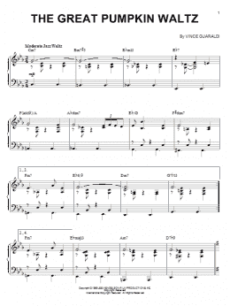 page one of The Great Pumpkin Waltz (Piano Solo)