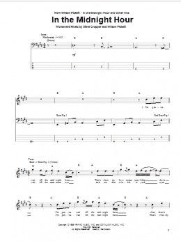 page one of In The Midnight Hour (Bass Guitar Tab)