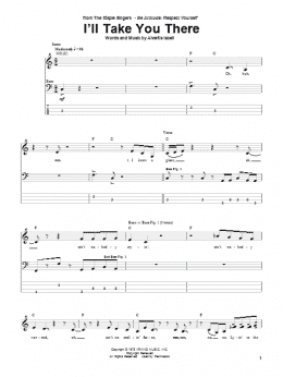 page one of I'll Take You There (Bass Guitar Tab)