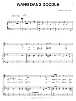 page one of Wang Dang Doodle (Piano, Vocal & Guitar Chords (Right-Hand Melody))