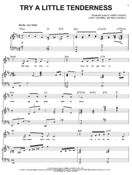 page one of Try A Little Tenderness (Piano & Vocal)