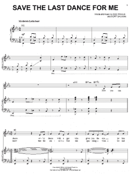 page one of Save The Last Dance For Me (Piano & Vocal)