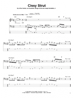 page one of Cissy Strut (Bass Guitar Tab)