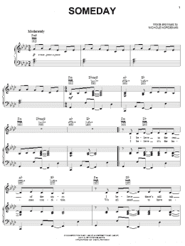 page one of Someday (Piano, Vocal & Guitar Chords (Right-Hand Melody))