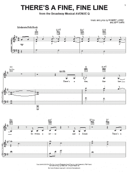 page one of There's A Fine, Fine Line (Piano & Vocal)