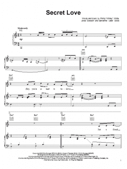 page one of Secret Love (Piano, Vocal & Guitar Chords (Right-Hand Melody))