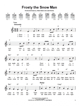 page one of Frosty The Snow Man (Easy Guitar)