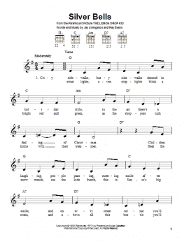 page one of Silver Bells (Easy Guitar)