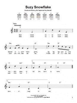 page one of Suzy Snowflake (Easy Guitar)