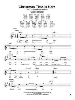 page one of Christmas Time Is Here (Easy Guitar)