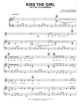 page one of Kiss The Girl (from The Little Mermaid) (Piano, Vocal & Guitar Chords (Right-Hand Melody))