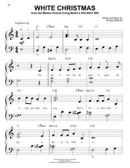 page one of White Christmas (Big Note Piano)