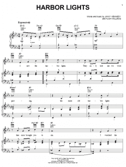 page one of Harbor Lights (Piano, Vocal & Guitar Chords (Right-Hand Melody))