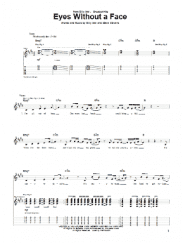 page one of Eyes Without A Face (Guitar Tab)