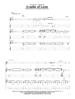 page one of Cradle Of Love (Guitar Tab)