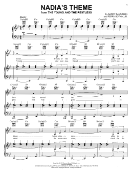 page one of Nadia's Theme (Piano, Vocal & Guitar Chords (Right-Hand Melody))