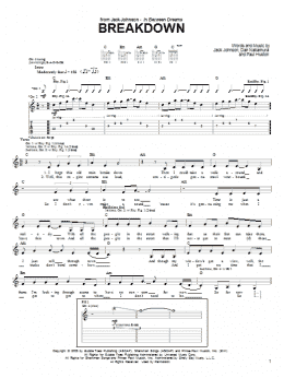 page one of Breakdown (Guitar Tab)