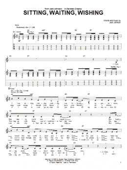 page one of Sitting, Waiting, Wishing (Guitar Tab)