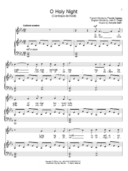 page one of O Holy Night (Piano & Vocal)