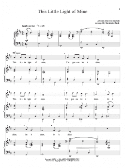 page one of This Little Light Of Mine (Piano & Vocal)